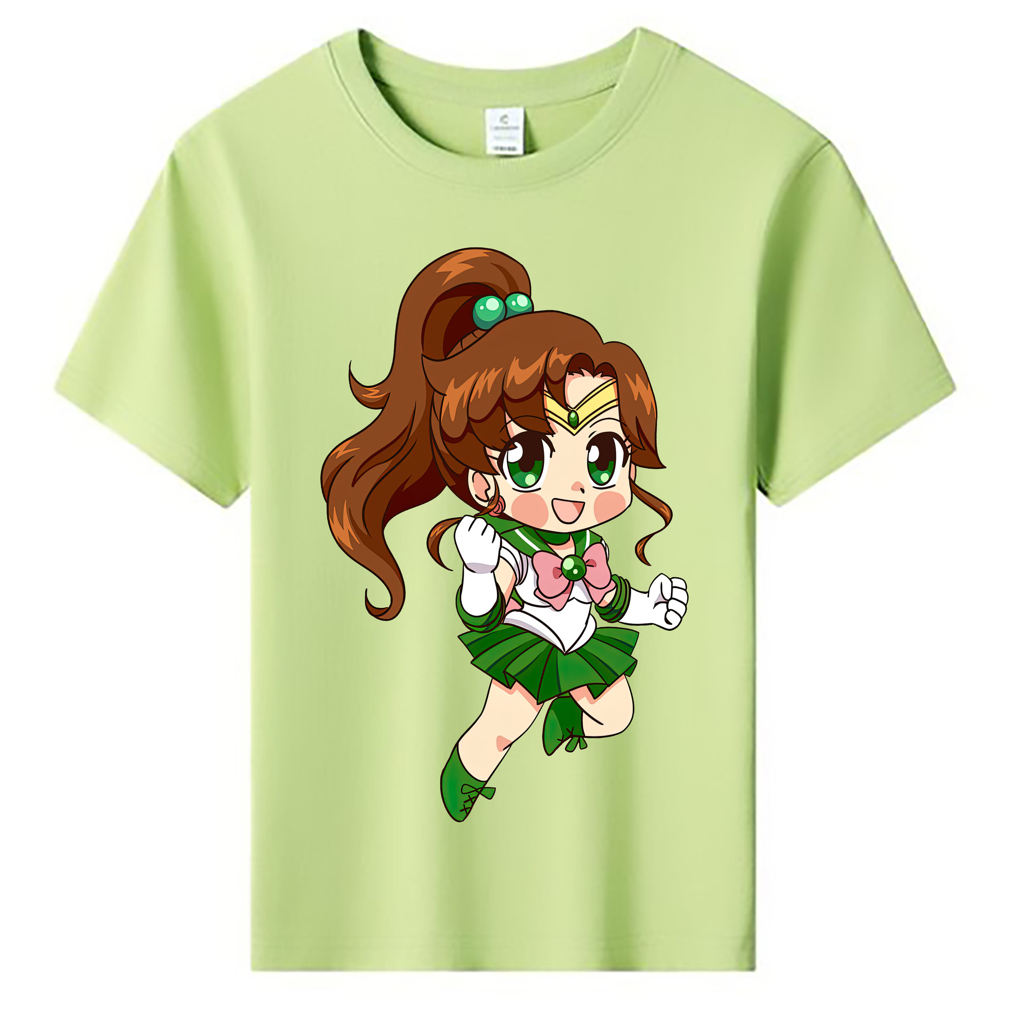 （画像用） 美少女戦士セーラームーン 木野 まこと きの まこと Sailor Moon Kino Makoto （セーラージュピター；Sailor Jupiter） 綿100％キッズTシャツ（フロントプリント）